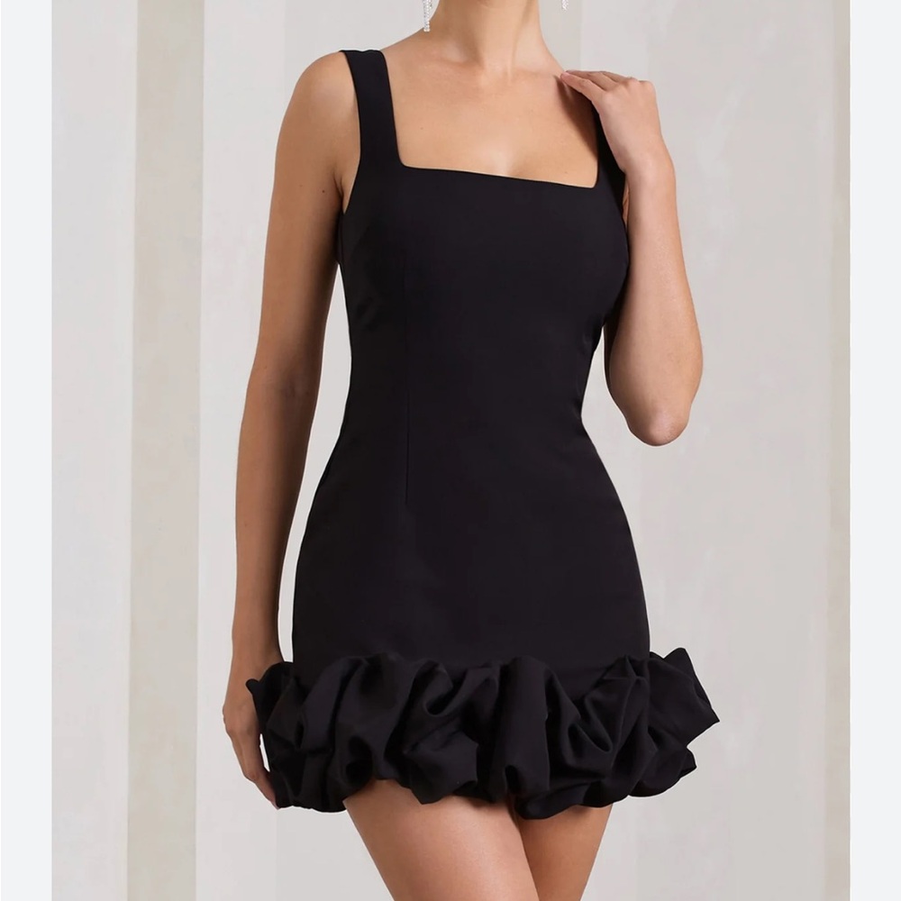 STRAPPY MINI DRESS WITH RUFFLE TRIM